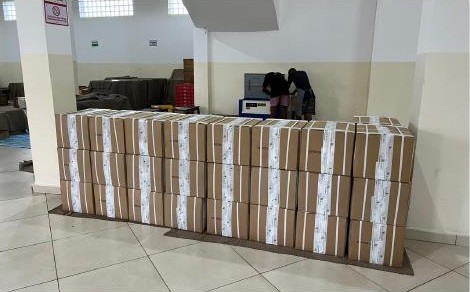 Cartons de vanille préparés pour l'expédition